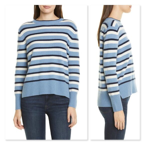 Nordstrom Signature Stripe Cashmere Sweater - Picture 1 of 13